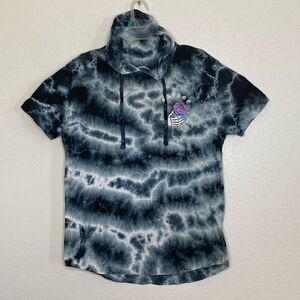 DIKOTOMY Tie Dye Short Sleeves Pullover Savage Hoodie Size M